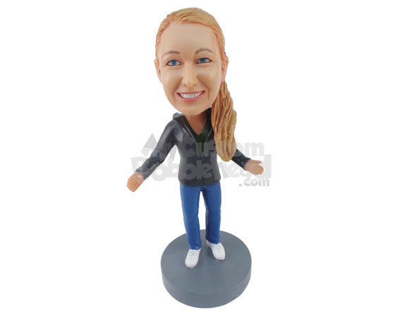Custom Bobblehead Good Looking Woman With Long Hear Wearing A Cozy Pants And Shirt - Leisure & Casual Casual Males Personalized Bobblehead & Cake Topper Custom Bobblehead Good Looking Woman With Long Hear Wearing A Cozy Pants And Shirt - Leisure & Casual Casual Males Personalized Bobblehead & Cake Topper